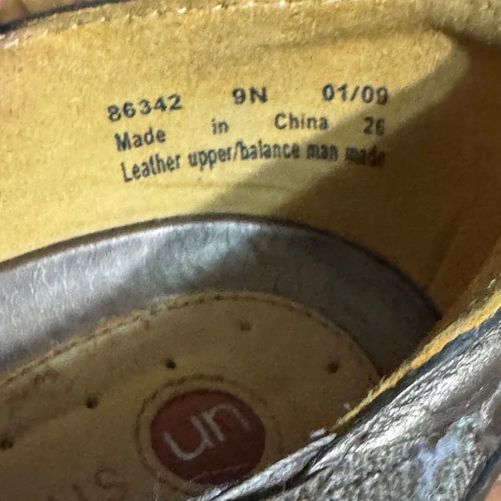 Clarks Unstructured Sandals Womens 9N Leather Metallic Bronz Strappy Wedge 86342